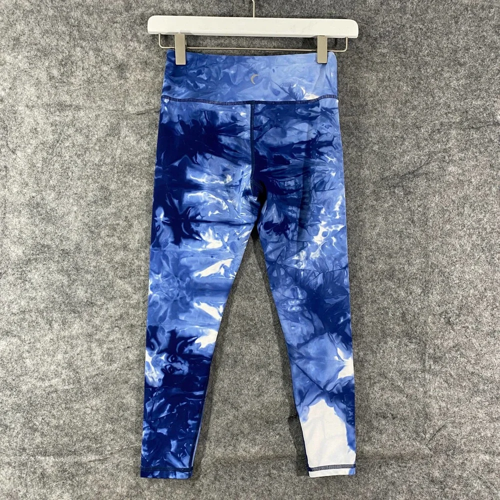 Zyia Active Leggings Girls Small (8-9) Blue Tie Dye Hendrix Light N Tight - Picture 3 of 12